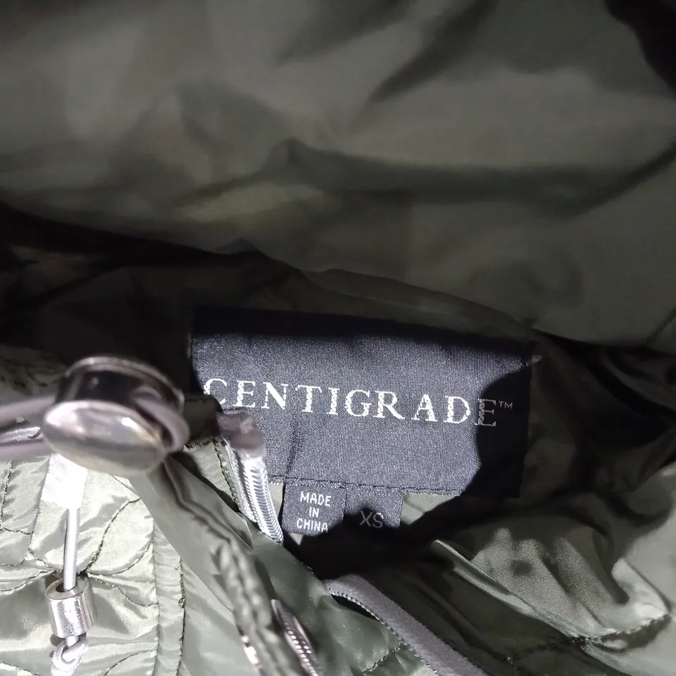 CENTIGRADE OLIVE QUILTED WOMENS COAT - XSMALL