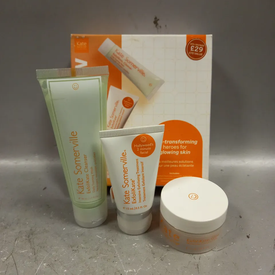 BOXED KATE SOMERVILLE ON-THE-GLOW SKINCARE COLLECTION