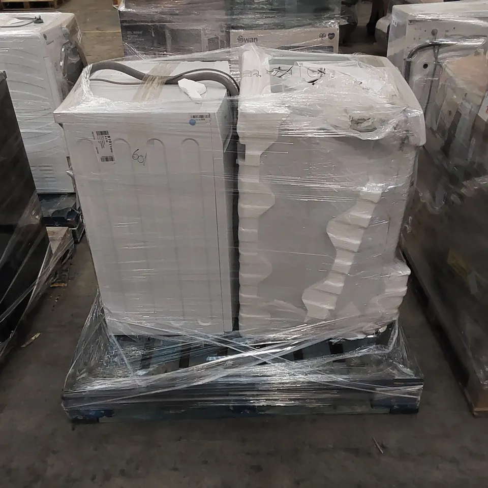 HOOVER 8+5KG 1400 INTEGRATED WASHER DRYER AND MIDEA FREESTANDING WASHER DRYER WHITE - UNPROCESSED RAW RETURNS