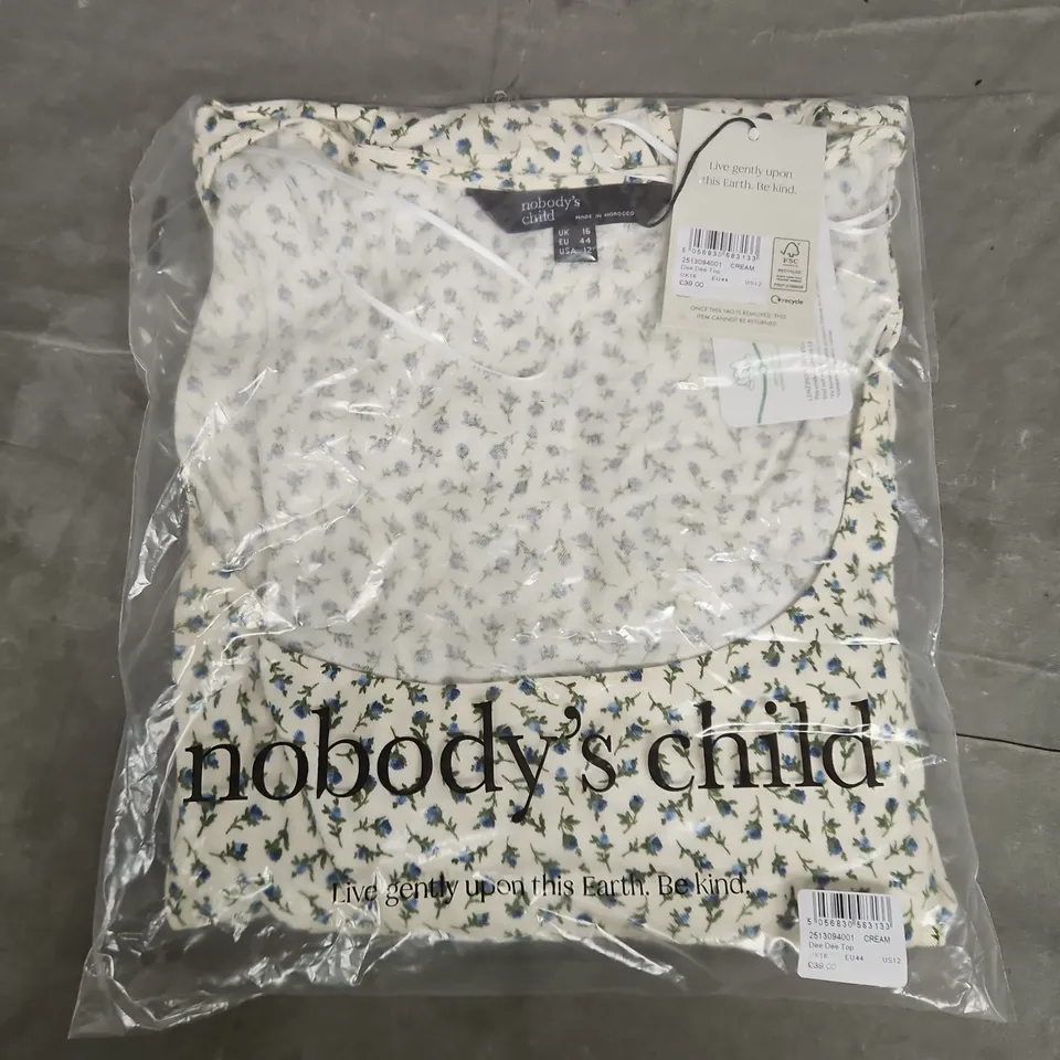 BAGGED NOBODYS CHILD DEE DEE TOP IN CREAM - UK 16