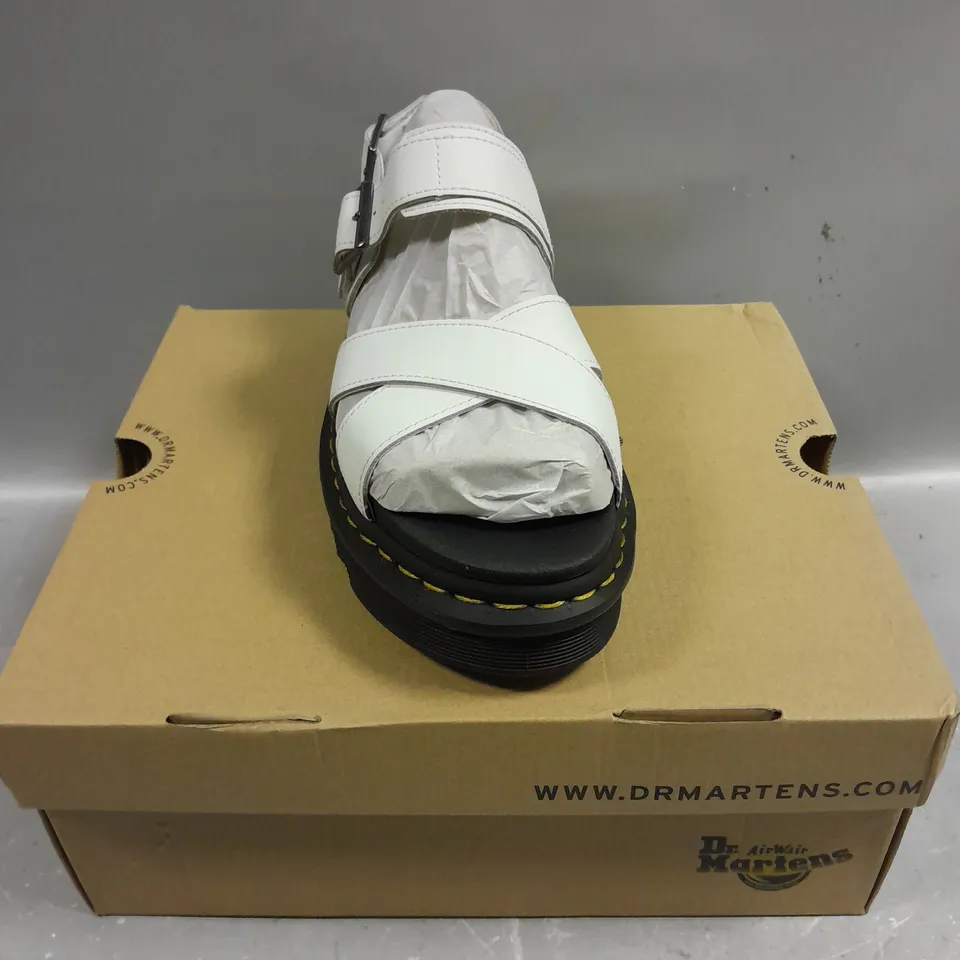 BOXED PAIR OF DR MARTENS VOSS II SANDALS IN WHITE - 6.5