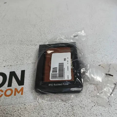 ASHWOOD LEATHER LIGHT TAN RFID BUCKLED PURSE IN BOX