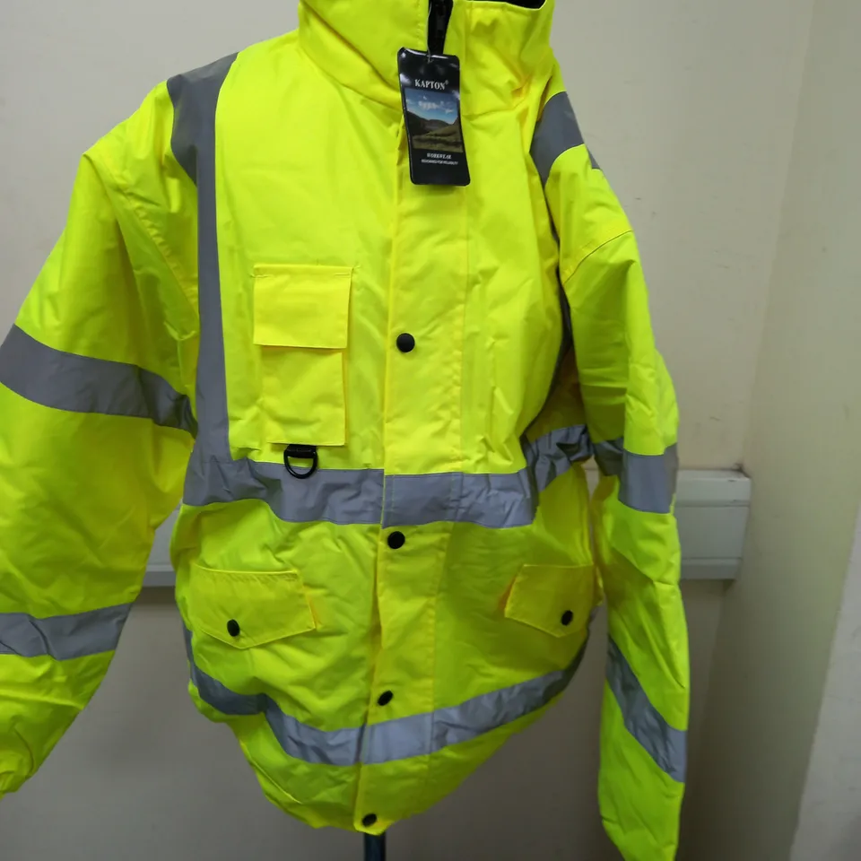 KAMPTON FLUO YELLOW WORK COAT - 3XL