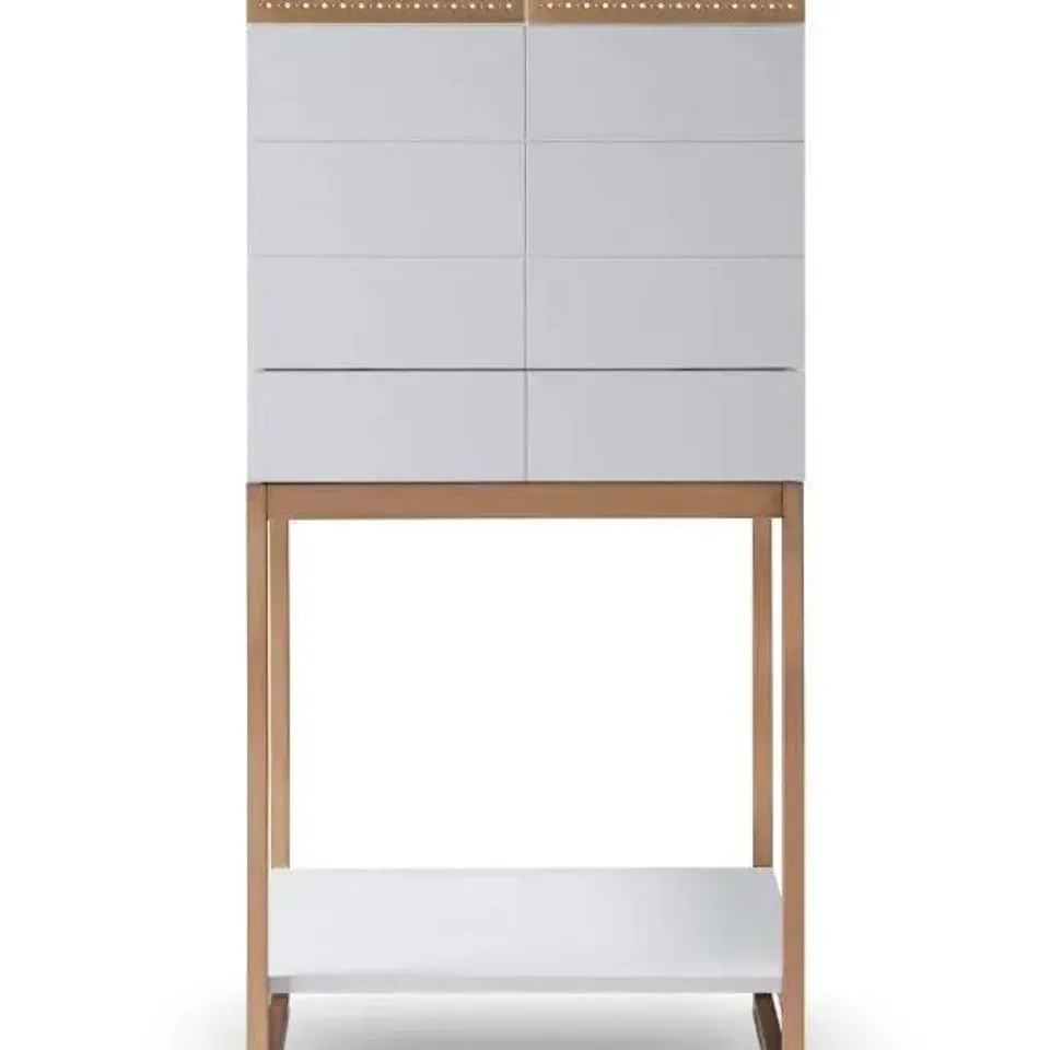 BRAND NEW BOXED ADRIANA DRINKS CABINET - BRONZE AND WHITE (3 BOXES) RRP £1265