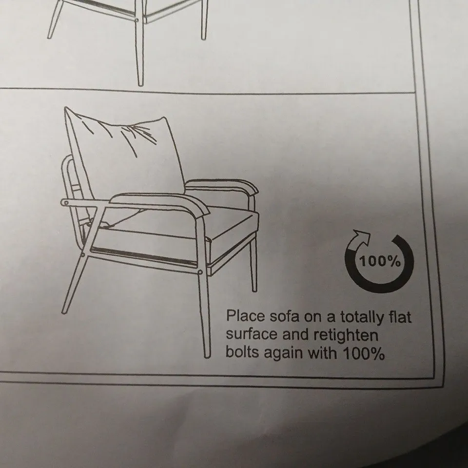 BOXED METAL FRAME FAUX LEATHER CHAIR (1 BOX)