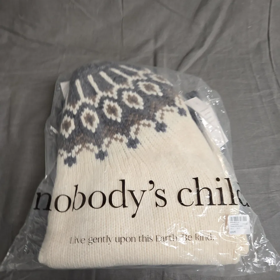 BAGGED NOBODYS CHILD CHUNKY FAIR JUMPER SIZE S