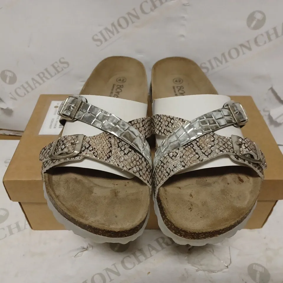 BONOVA SILVER SANDALS SIZE 42