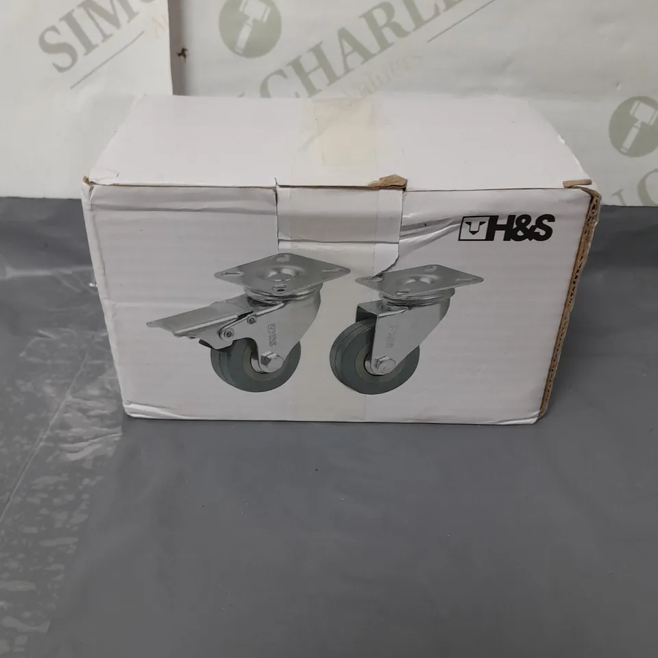 BOXED 1 PAIR OF CASTOR WHEELS 50MM