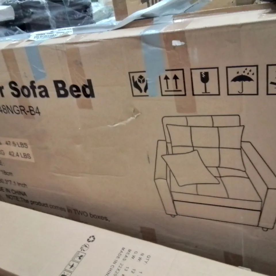 BOXED SLEEPER SOFA BED (2 BOXES) -GREY-