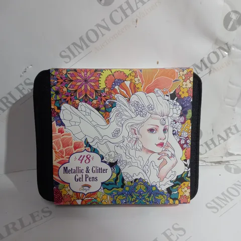 BOXED 48 METALLIC & GLITTER GEL PENS