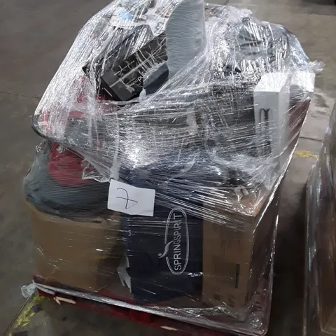 PALLET OF ASSORTED PRODUCTS INCLUDING HAIR STRAIGHTENERS, LAWN MOWER, CAT LITTER