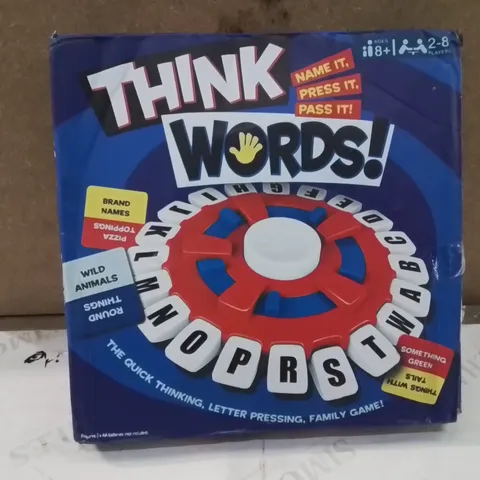 BOXED THINK WORDS BOARD GAME 