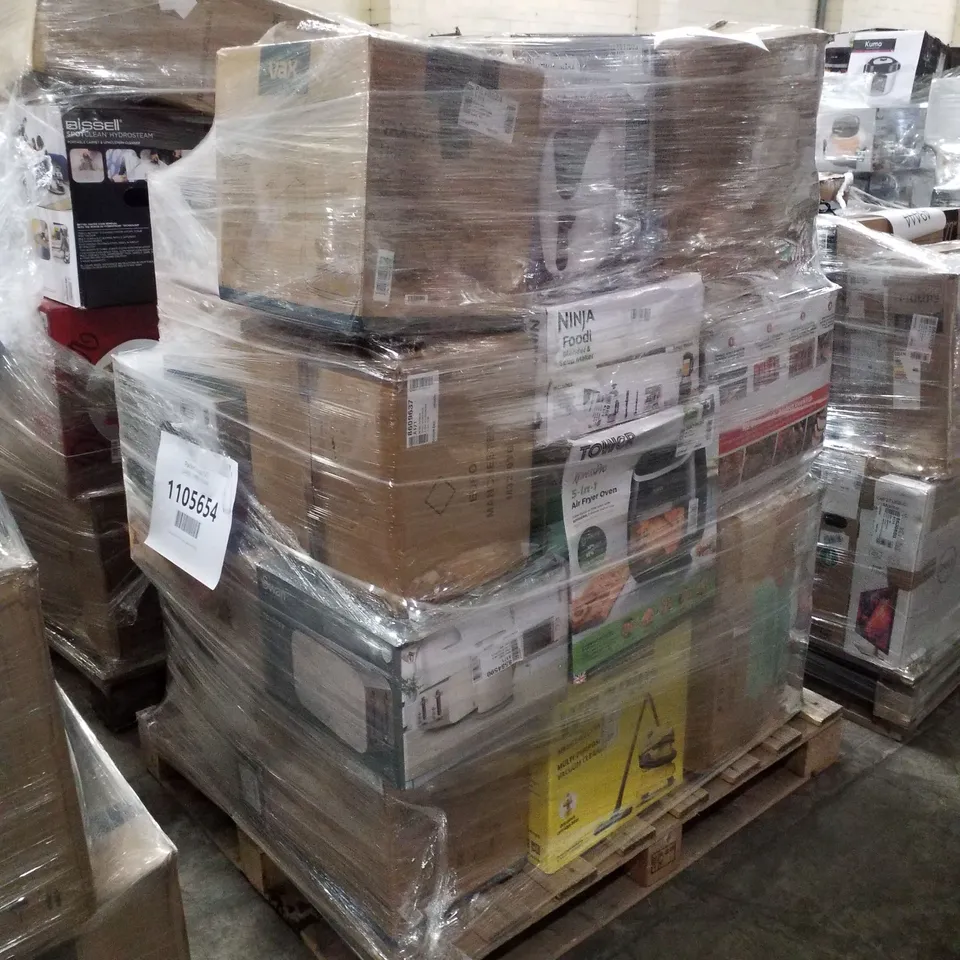 PALLET OF APPROXIMATELY 22 UNPROCESSED RAW RETURN HOUSEHOLD AND ELECTRICAL GOODS TO INCLUDE;