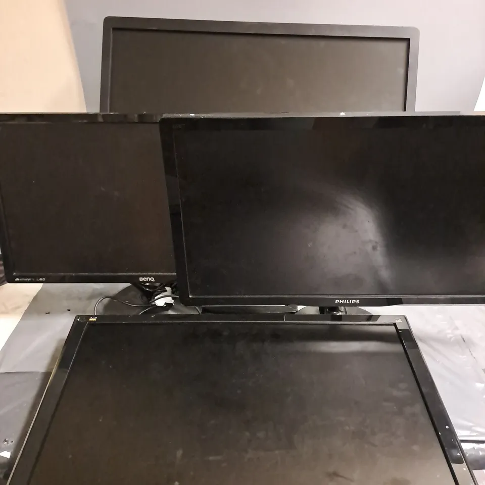 LOT OF 4 ASSORTED COMPUTER MONITIORS TO INCLUDE HP ELITEDISPLAY E231 - BENQ VL2040 - PHILIPS - COLLECTION ONLY
