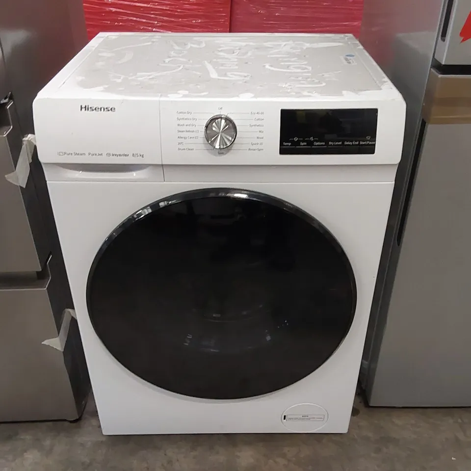 HISENSE WDQA8014EVJM 3 SERIES WASHER DRYER, 8KG, 1400 SPIN, WHITE, A RATED - UNPROCESSED RAW RETURN