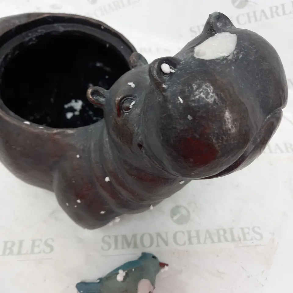 MY GARDEN STORIES HIPPO PLANTER