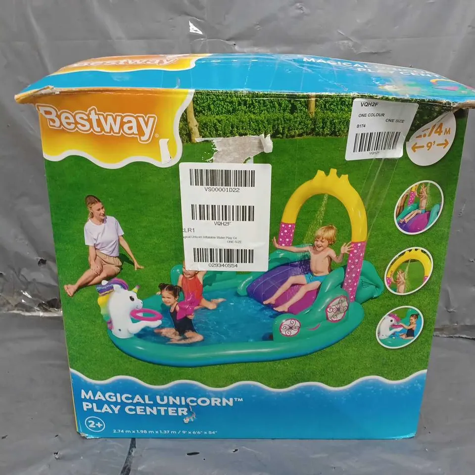 BOXED BESTWAY MAGICAL UNICORN PLAY CENTER