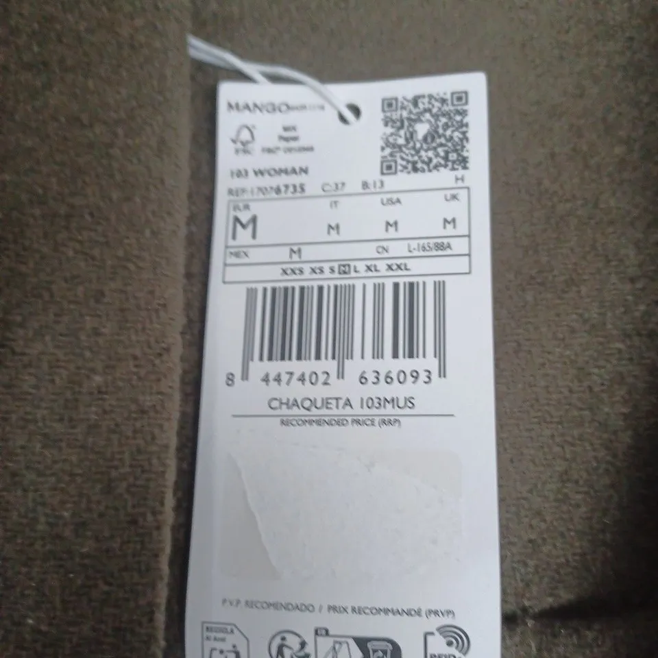 MANGO WOOL-BLEND COAT WITH FAUX SHEARLING COLLAR – WOMEN'S, SIZE M