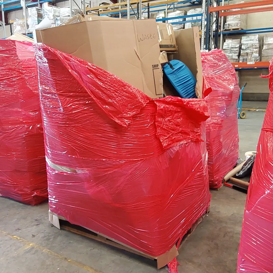 PALLET OF ASSORTED CONSUMER PRODUCTS TO INCLUDE; TOWER FANS, DESK, DRYING RACK SHELF, POP-UP TENT ECT