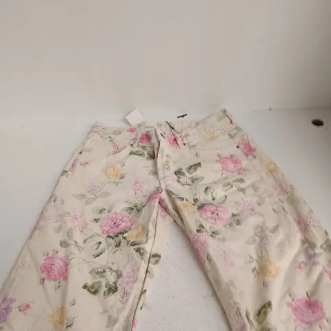 ZARA FLORAL TROUSERS – WOMEN'S UK8 (EU 38, US 6) MADE IN TURKEY