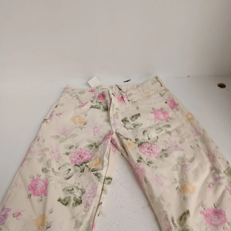 ZARA FLORAL TROUSERS – WOMEN'S UK8 (EU 38, US 6) MADE IN TURKEY