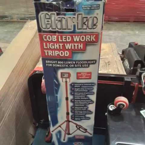 BOXED CLARKE COB LED WORK LIGHT WITH TRIPOD