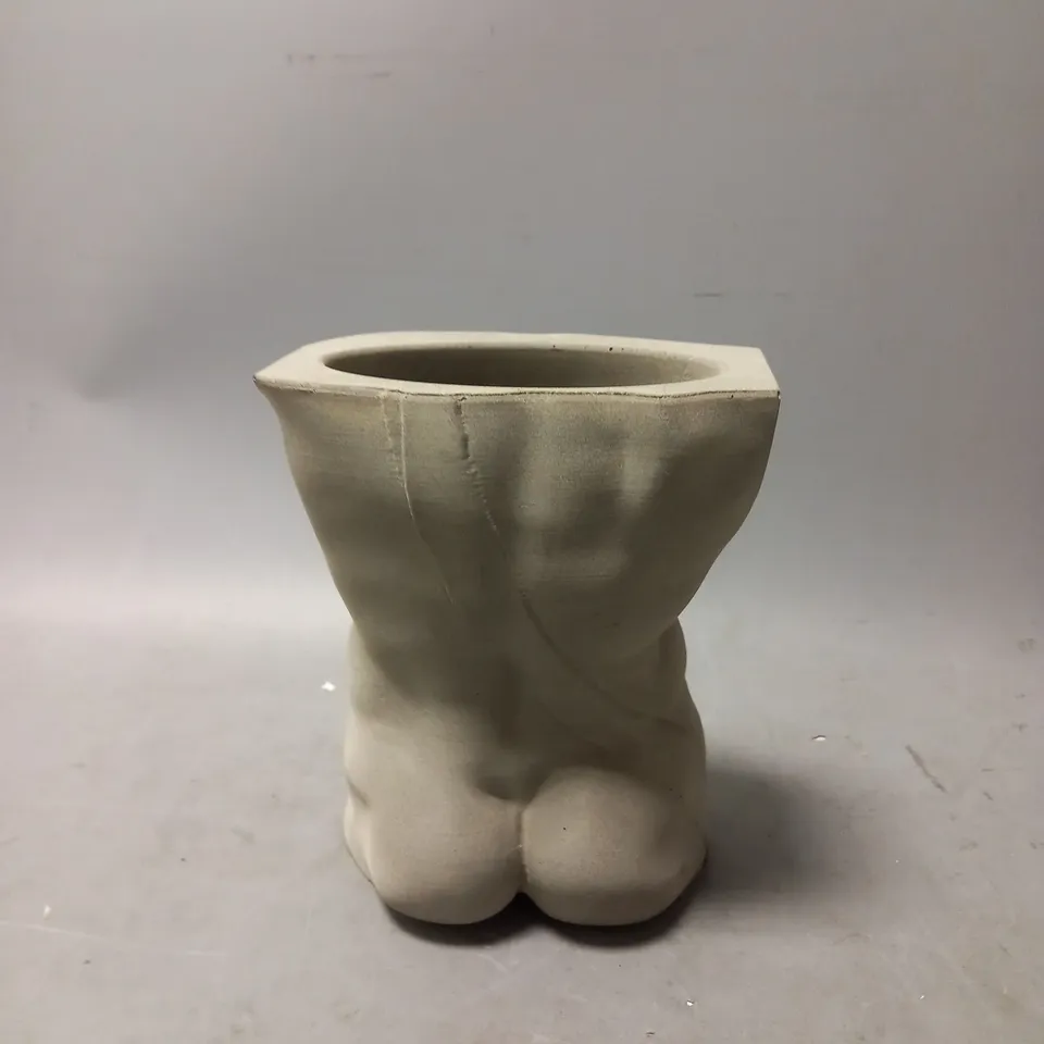MALE BODY STONE VASE 