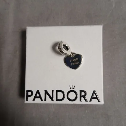 PANDORA SILVER HEART CHARM – FRIENDS FOREVER - PERSONALISED