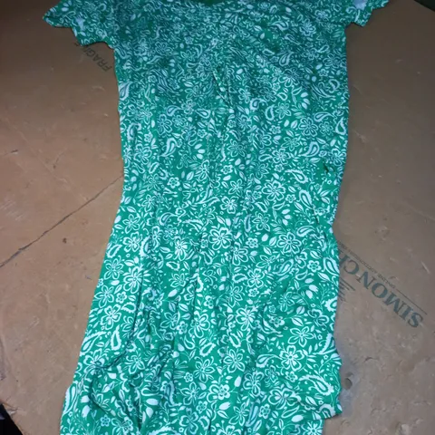 HOBBS LONDON SUZANNAH DRESS GREEN MULTI - UK 16