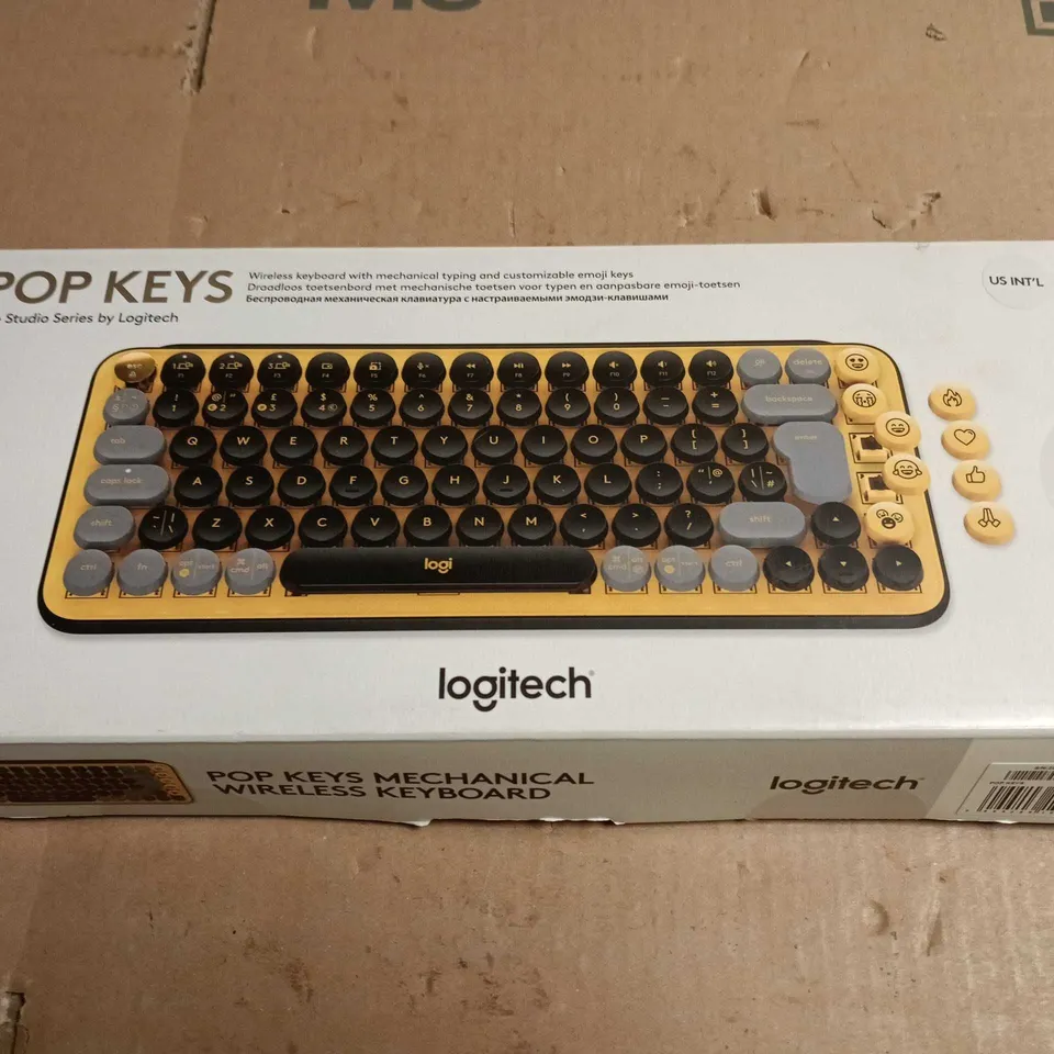 LOGITECH POP KEYS MECHANICAL WIRELESS KEYBOARD – YELLOW/BLACK COLOURWAY