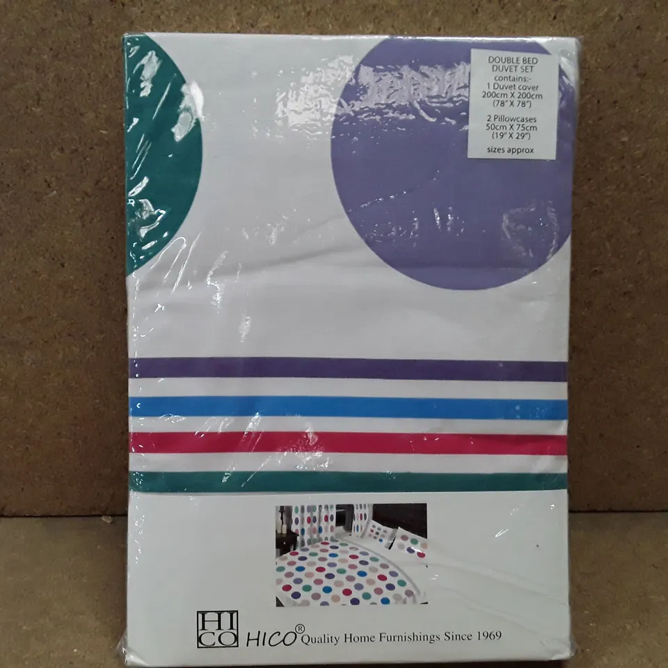 BRAND NEW HICO DOUBLE DUVET SET - WHITE 