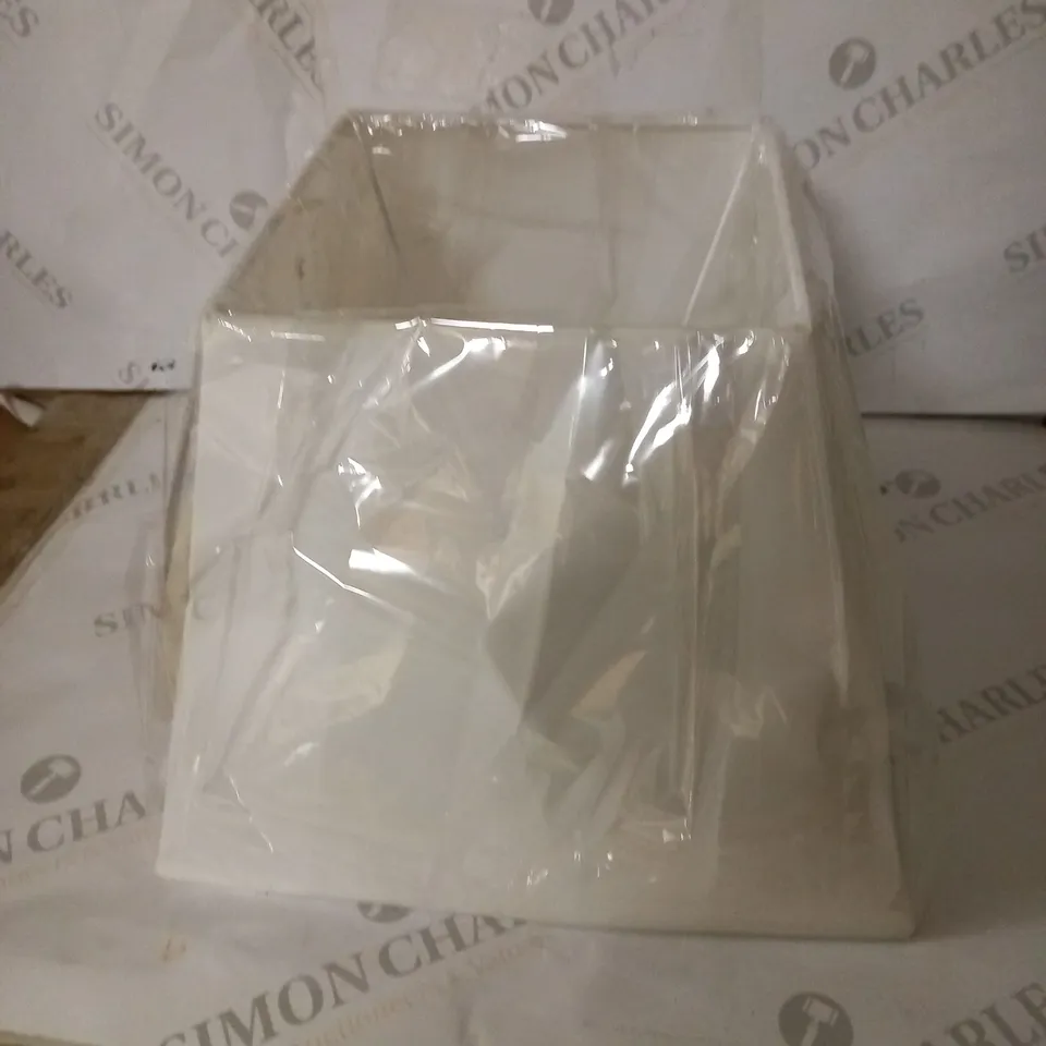 BETTER & BEST 12-INCH PLAIN COTTON SQUARE LAMP SHADE, WHITE