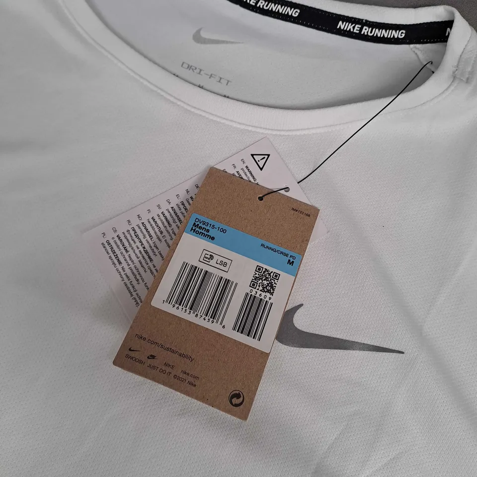 NIKE RUNNING MENS TOP IN WHITE - MEDIUM