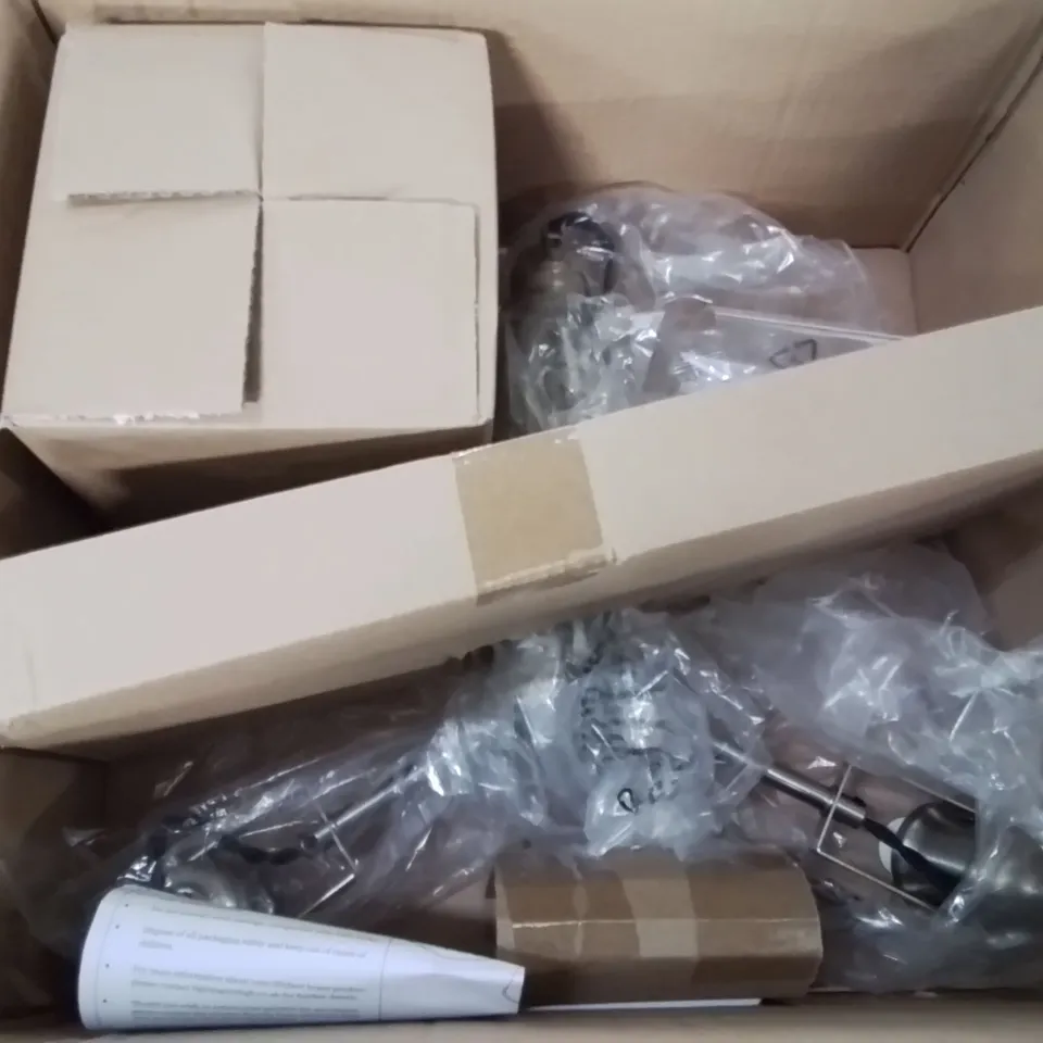 BOXED 3-LIGHT SHADED CHANDELIER 