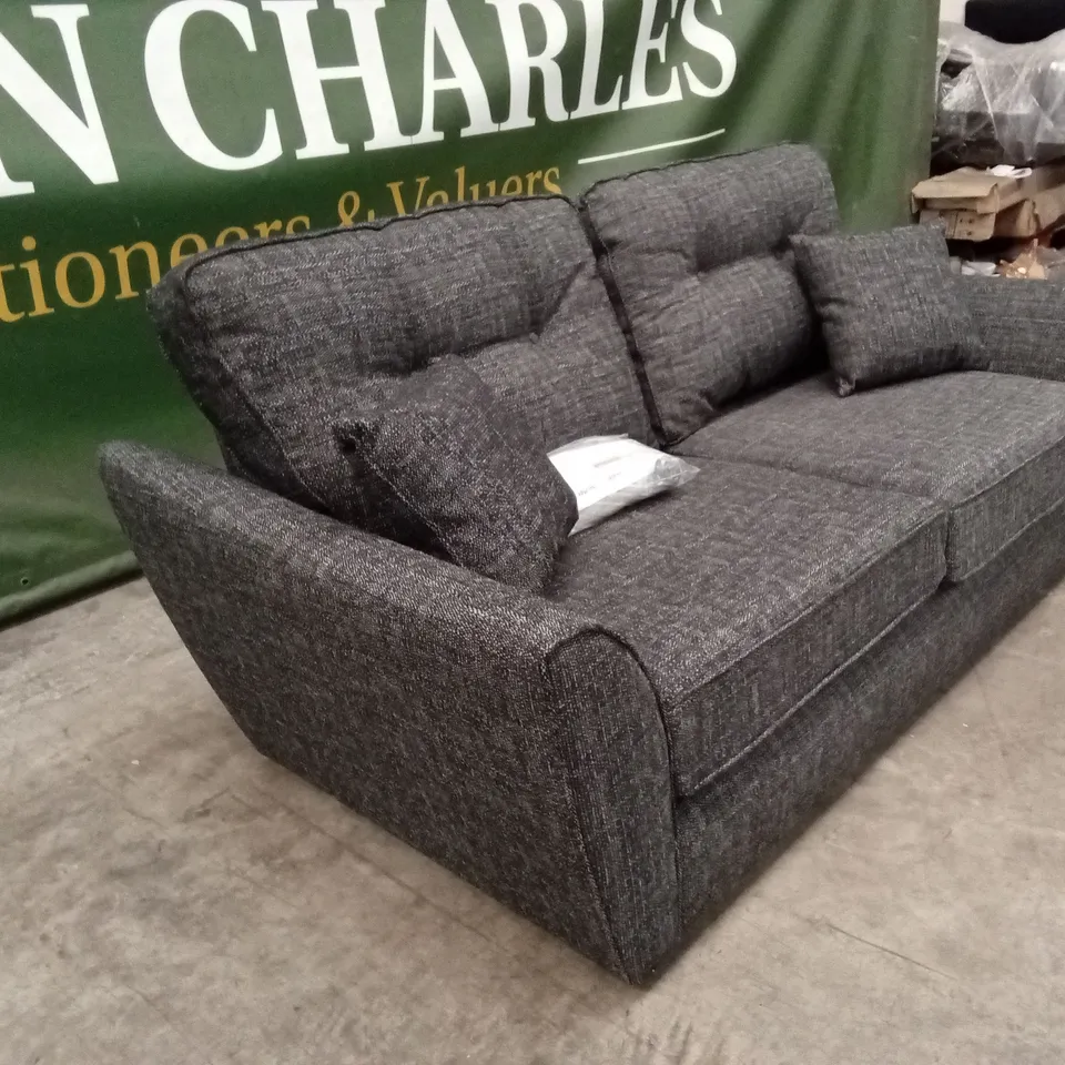HALSTOW 2 SEATER FABRIC SOFA - CHARCOAL RRP £799