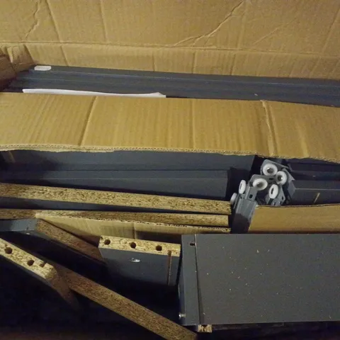 BOXED GRADE 1 PAIR OF PRAGUE GLOSS 3 DRAWER BEDSIDE CABINETS GLOSS GREY (1 BOX)
