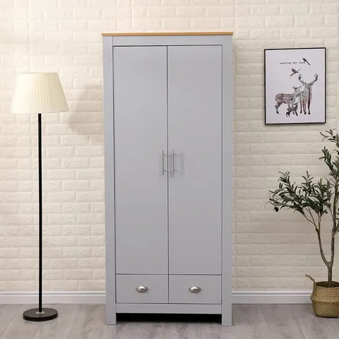 BOXED MUSANI 2 DOOR MANUFACTURED WOOD WARDROBE (1 BOX)