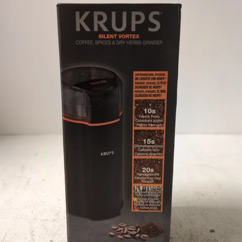 KRUPS SILENT VORTEX COFFEE GRINDER – BOXED