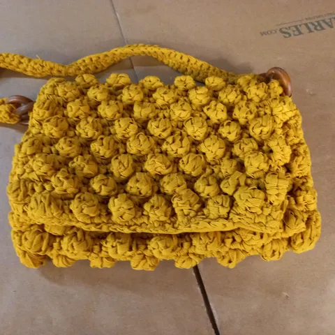 ZARA YELLOW FABRIC HANDBAG