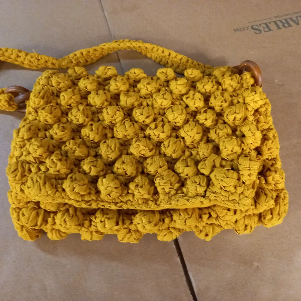 ZARA YELLOW FABRIC HANDBAG