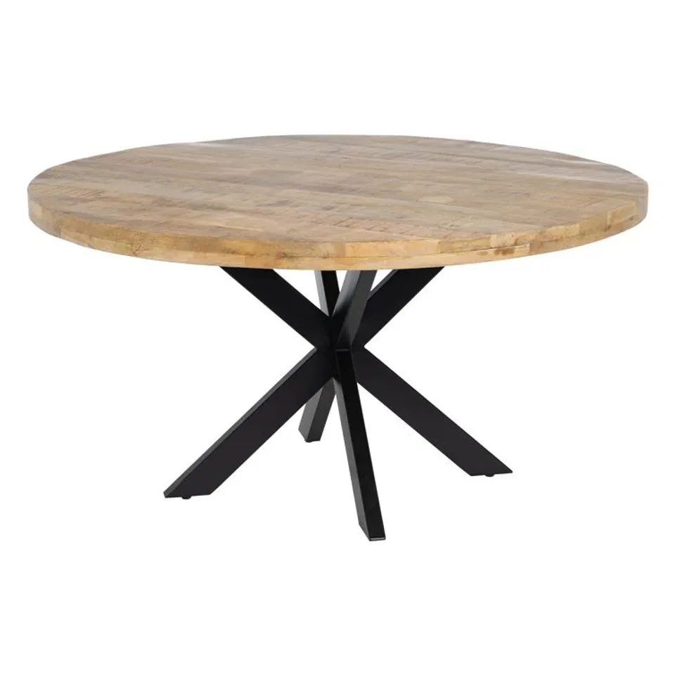 BOXED CHARLEENA ROUND 130CM DINING TABLE (2 BOXES)