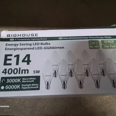 BOXED 10 PACK E14 400LM 5w LIGHT BULBS.