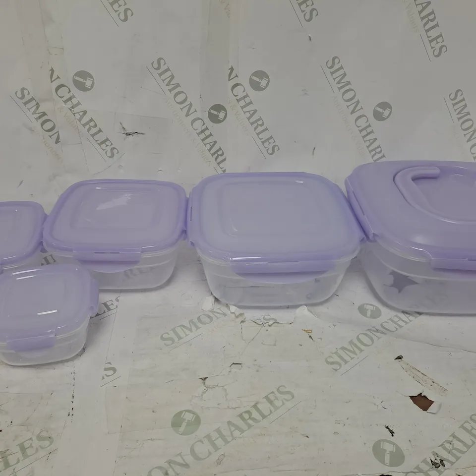 SET OF 5 LOCKNLOCK TUPPERWARE'S OF VARIOUS SIZES