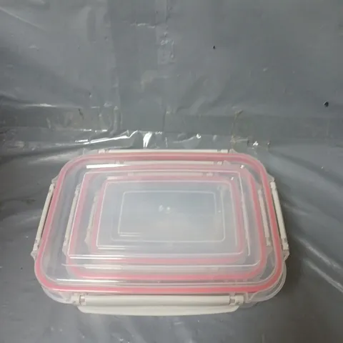 LOT OF 4 SETS (3 PER SET) FOOD STORAGE CONTAINERS WITH LIDS