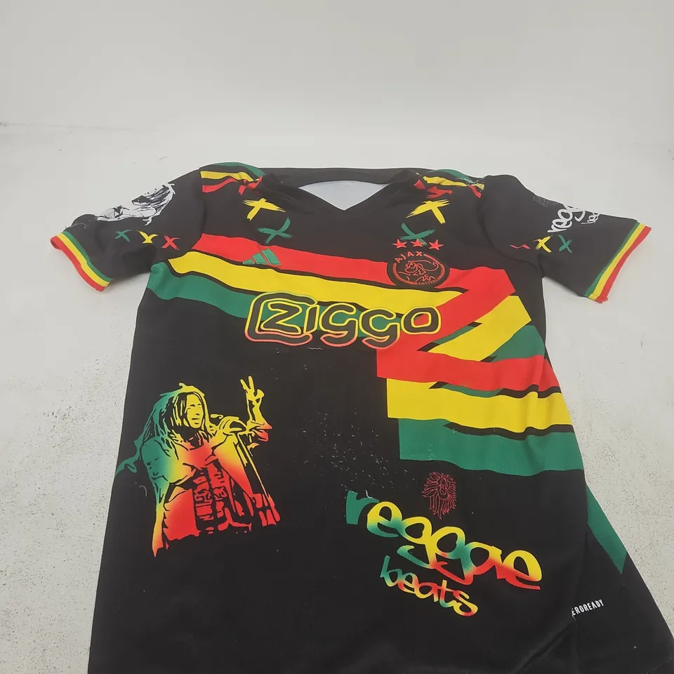 AJAX AMSTERDAM X BOB MARLEY "REGGAE BEATS" SPECIAL EDITION FOOTBALL JERSEY - SIZE UNSPECIFIED 