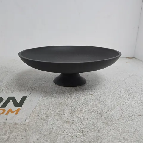 MATTE BLACK PEDESTAL SERVING BOWL BOXED