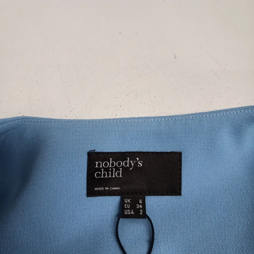 NOBODY'S CHILD IMMY LONGLINE WAISTCOAT – UK 6 (EU 34, USA 2) BLUE