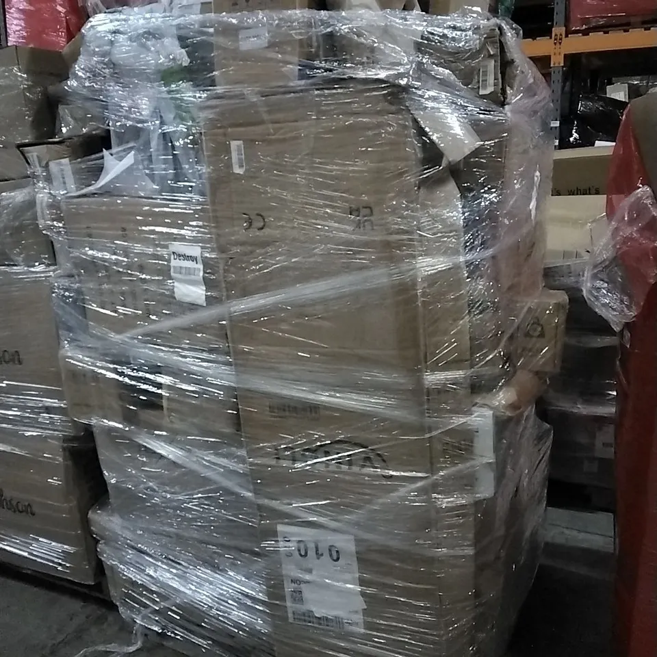 PALLET CONTAINING ASSORTED PRODUCTS INCLUDING SLIM CHRISTMAS TREE, PS4/PS3 STEERING WHEEL CONTROL & LIGHT FIXTURE