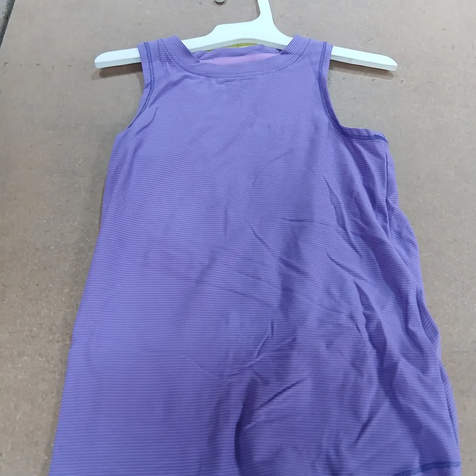 APPROXIMATELY 12 BRAND NEW ALL IN MOTION DARK PURPLE VEST TOP