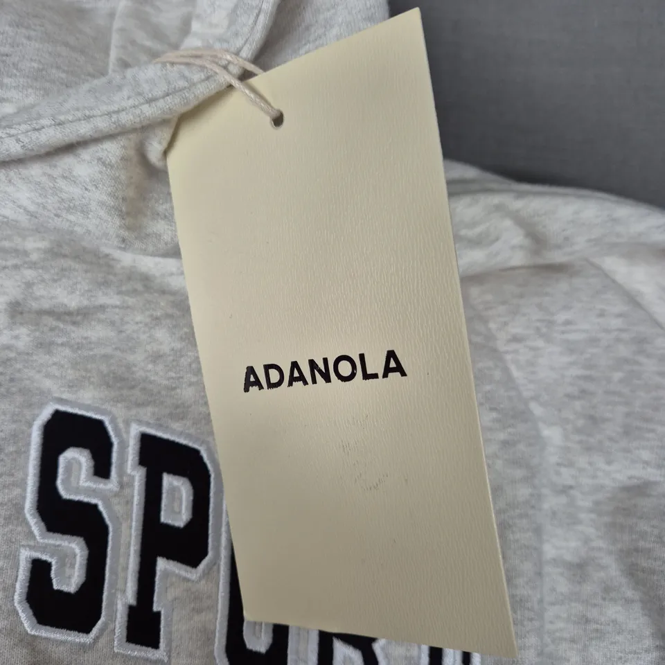 ADANOLA SPORT OVERSIZED HOODIE IN LIGHT GREY MELANGE - MEDIUM